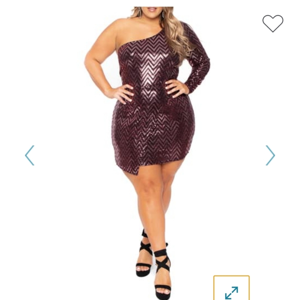 Sequins One Shoulder Dress